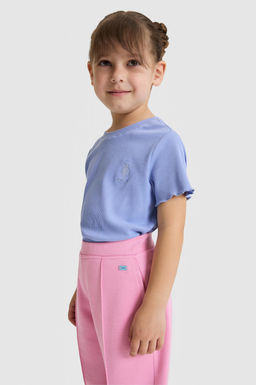 K_z _ocuk Bisiklet Yaka Mor Basic Ti__rt - U.s. polo assn фото 3