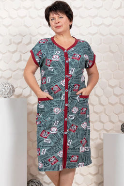 Халат женский, цвет зеленый