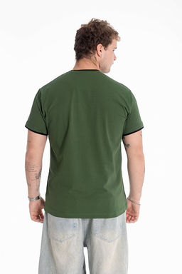 Футболка М125030Пх хаки/черный - Елена фото 5