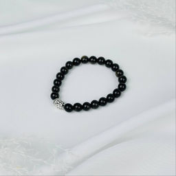 Браслет Будда из золотистого Обсидиана 19 см