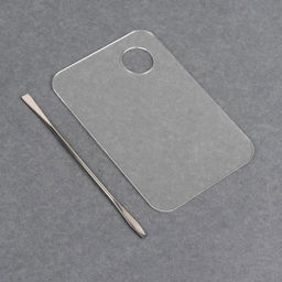 Палитра для смешивания лаков, 10×15 см, с шабером 15 см, прозрачная