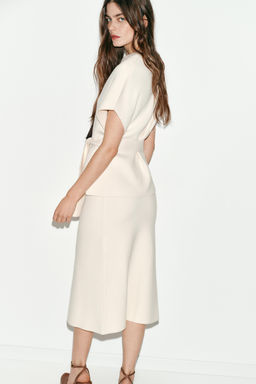 FALDA MIDI PUNTO / Crudo - Zara фото 11