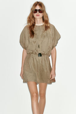 FAUX SUEDE SHORT DRESS - Zara фото 2