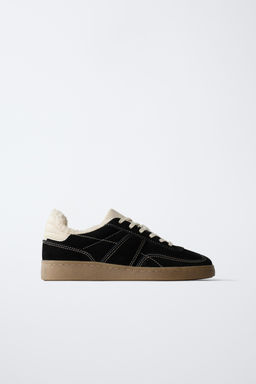 SNEAKERS WITH FAUX SHEARLING DETAIL