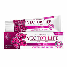 VECTOR LIFE Зубная паста Комплексная защита с розой и перцем чили