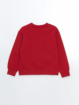 Bisiklet Yaka London Bask?l? K?z ?ocuk Sweatshirt