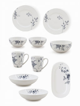 Набор столовой посуды, 10 предметов белый фарфор