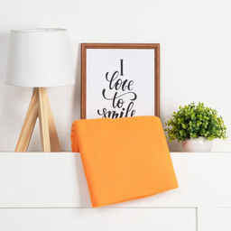 Плед Экономь и Я Оранжевый 150*200см, пл.160 г/м2, 100% п/э