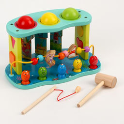 Бизиборд Море, стучалка, рыбалка и серпантинка, 16?26?13.5 см