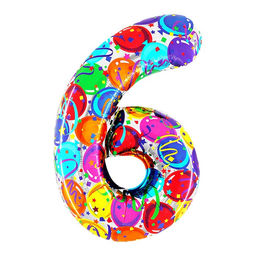 Воздушный шар фольгированный 40" «Цифра 6»