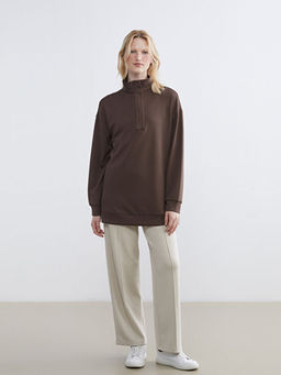 Dik Yaka Kad?n Sweatshirt Tunik