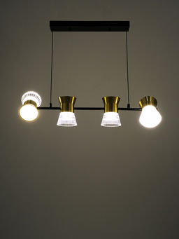 Светильник «Авион»LED 40 Вт 4000К черно-золотой 90×11×12-212 см