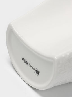 Подставка для бумажных полотенец и кухонных принадлежностей BellaTenero, 19.5×12.5×25.5 см, фарфор, бамбук, белая