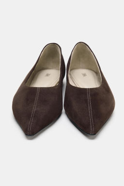 SUEDE POINTED BALLET FLATS - Zara фото 10