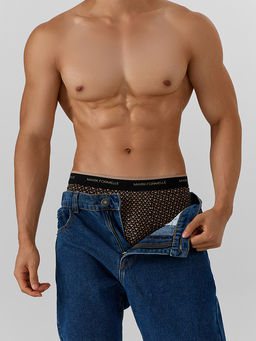 Цена за 2 штуки! Трусы боксеры мужские черные с узором - Mark formelle фото 5