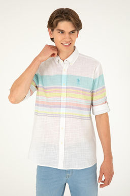 Мужская мятная рубашка с длинным рукавом Неожиданная скидка в корзине