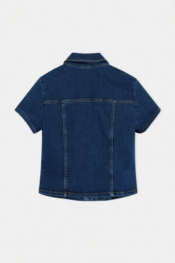Koyu Mavi Cep Detayl? Fitted Denim Gomlek TWOSS26GO00023 - Trendyolmilla фото 6