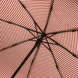 Зонт автомат Полоски ткань эпонж (полиэстер) с деколью, 8 лучей, д/купола 95см h56см, 3 сложения, 28см в сложенном виде, механизм против ветра, ручка с покрытием soft-touch, цвет красно-ванильный, 309гр (Китай) - Домашняя мода фото 6
