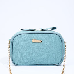 Сумка кросс-боди на молнии, цвет голубой