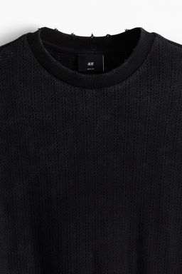 Camiseta en punto pointelle Boxy Fit - H&m фото 6