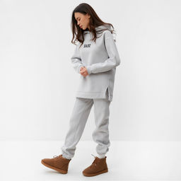 Худи женское MIST Cozy style, серое, размер 50