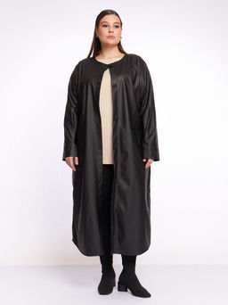 Кожаное пальто PL39309BLK01 - Артесса фото 10