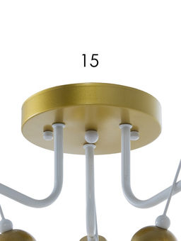 Люстра 12233/3, 3хE27, 60 Вт, золото/белый