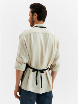 Фартук Доляна. 100% Мужик, черный, 70?60 см,100% хлопок, рогожка 160 г/м?