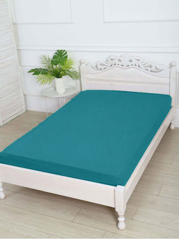 Простыня поплин гладкокрашеный - Темный бирюзовый 220x240