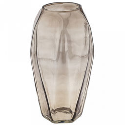 Ваза для цветов стеклянная "Модерн" 3,8л, д16см, h30см, средняя, текстурная, "Скандик", дымчатый (Россия)