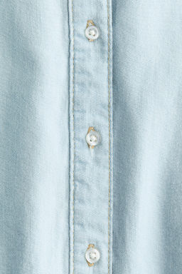 Blusa denim con ribetes de volante - H&m фото 7