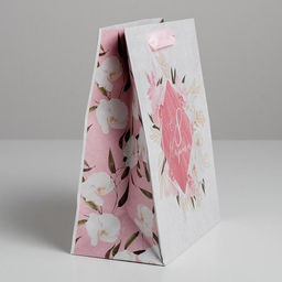 Пакет подарочный крафтовый вертикальный, упаковка, 8 марта, MS 18?23?10 см