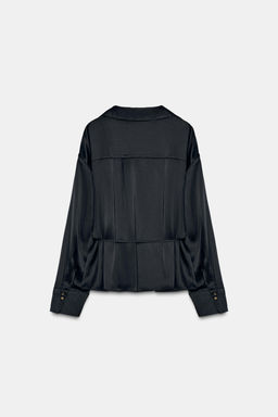 SATIN BLOUSE WITH THIN BELT - Zara фото 7