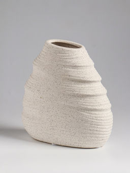 Ваза настольная керамика "Элладио" 18х17,5 см, белый