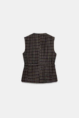 BELTED TEXTURED GILET - Zara фото 8