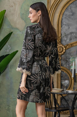 ALYSSON 4033 Роскошный короткий запашной халат Mia-Amore  фото 2