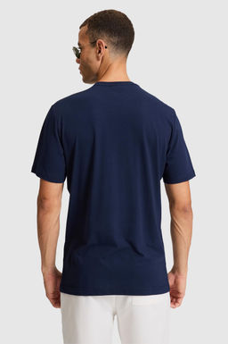 Erkek Lacivert Regular Fit Bisiklet Yaka Ti__rt
