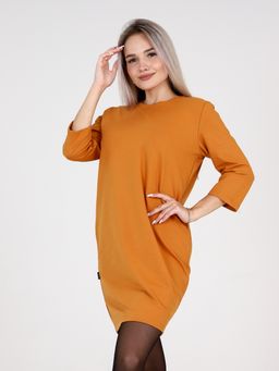 Платье женское П-145 (футер с лайкрой) Горчичная - Elenatex фото 4