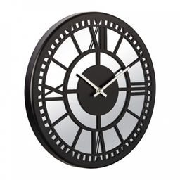 Часы настенные, интерьерные, бесшумные, d-32 см, металл с зеркалом