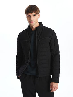 Slim Fit Dik Yaka Erkek Mont