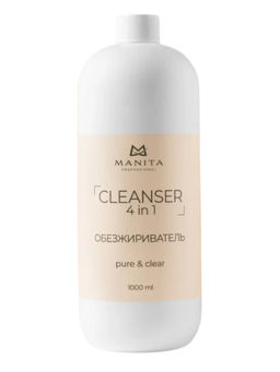 Manita Professional Обезжириватель для ногтей универсальный 4 в 1 / Pure Clear, 1000 мл