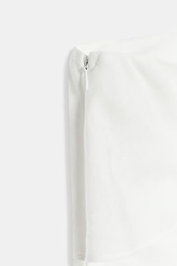 ZW COLLECTION ASYMMETRIC LINEN BLEND DRESS WITH RUFFLES - Zara фото 7