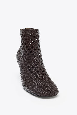 BRAIDED HEELED ANKLE BOOTS - Zara фото 11
