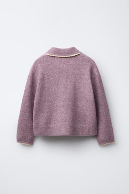 CARDIGAN WITH LACE TRIMS - Zara фото 2