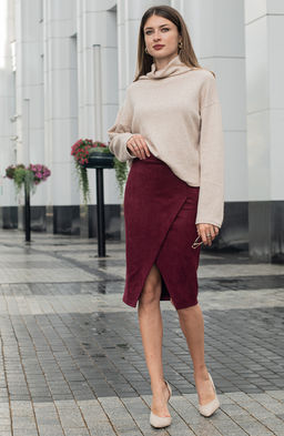 Свитер трикотажный бежевый - Donna saggia фото 6