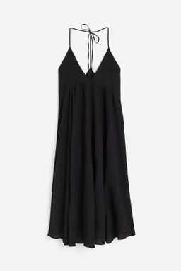 Vestido playero con tiras de anudar