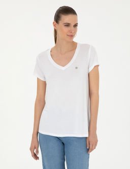 Beyaz Comfort Fit Basic Ti__rt - Pierre cardin фото 8