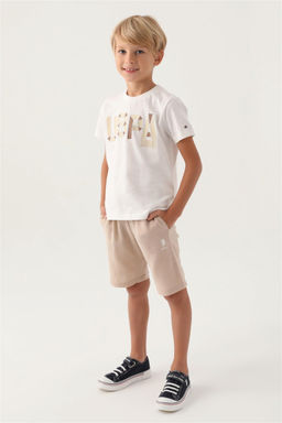 Бежевый пижамный комплект для мальчика Неожиданная скидка в корзине - U.s. polo assn фото 2