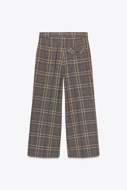 ZW COLLECTION CHECK ANKLE GRAZER TROUSERS