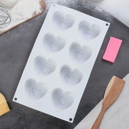 Набор кондитерский Доляна, 2 предмета: форма для муссовых десертов 29.5?17?4.3 см, молд 6.7?3.3 см